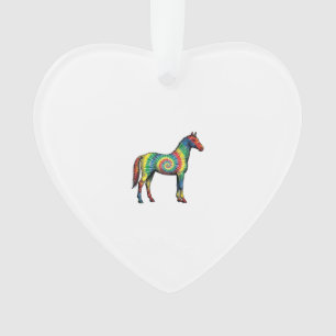 Tie-Dye-Pferd Vintage-Stichvektor Kunst Ornament