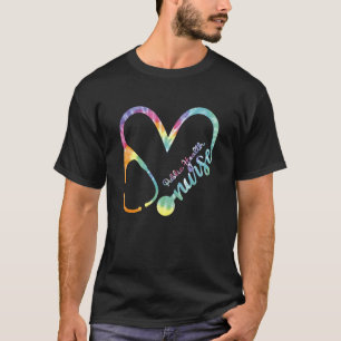 Tie Dye Public Health Krankenschwester Liebesherz T-Shirt