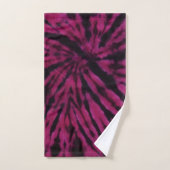 Tie-Dye Purple Pink Black Hippie Retro Pattern  Badhandtuch Set (Handtuch)
