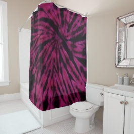 Tie-Dye Purple Pink Black Hippie Retro Pattern  Duschvorhang