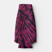 Tie-Dye Purple Pink Black Hippie Retro Pattern  Flaschenkühler (Vorderseite)