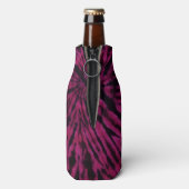 Tie-Dye Purple Pink Black Hippie Retro Pattern  Flaschenkühler (Flasche Rückseite)
