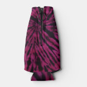 Tie-Dye Purple Pink Black Hippie Retro Pattern  Flaschenkühler (Rückseite)