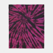 Tie-Dye Purple Pink Black Hippie Retro Pattern  Fleecedecke (Vorderseite)