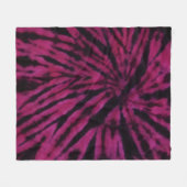 Tie-Dye Purple Pink Black Hippie Retro Pattern  Fleecedecke (Vorderseite (Horizontal))