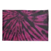Tie-Dye Purple Pink Black Hippie Retro Pattern  Kissenbezug (Rückseite)