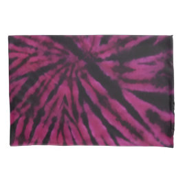 Tie-Dye Purple Pink Black Hippie Retro Pattern  Kissenbezug
