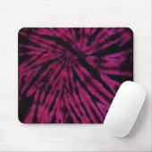 Tie-Dye Purple Pink Black Hippie Retro Pattern  Mousepad (Mit Mouse)