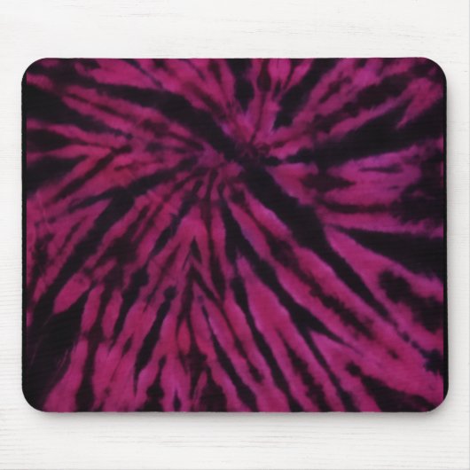 Tie-Dye Purple Pink Black Hippie Retro Pattern  Mousepad (Vorne)