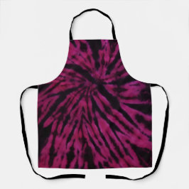 Tie-Dye Purple Pink Black Hippie Retro Pattern  Schürze