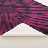 Tie-Dye Purple Pink Black Hippie Retro Pattern  Sherpadecke (3/4)