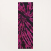 Tie-Dye Purple Pink Black Hippie Retro Pattern  Yogamatte (Rückseite)