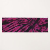 Tie-Dye Purple Pink Black Hippie Retro Pattern  Yogamatte (Vorderseite (Horizontal))