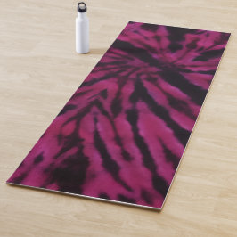 Tie-Dye Purple Pink Black Hippie Retro Pattern  Yogamatte