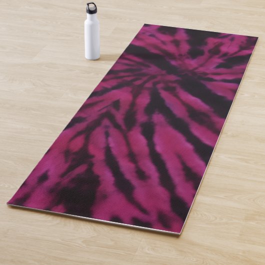 Tie-Dye Purple Pink Black Hippie Retro Pattern  Yogamatte (Beispiel)