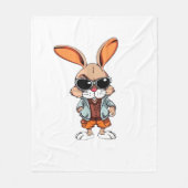 Tie-Dye rabbit bunny Peace Sign Hippie  Fleecedecke (Vorderseite)