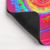 Tie-Dye-Rad-Fan-Blume Mousepad (Ecke)