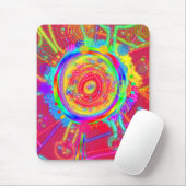 Tie-Dye-Rad-Fan-Blume Mousepad (Mit Mouse)