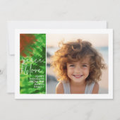 Tie-Dye Red Green - 1 Photo - Merry Christmas Feiertagskarte (Vorderseite)