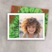 Tie-Dye Red Green - 1 Photo - Merry Christmas Feiertagskarte