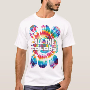 Tie-Dye Retro-Funky-Farben T-Shirt