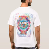 Tie-Dye Retro-Trophäendesign T-Shirt (Rückseite)