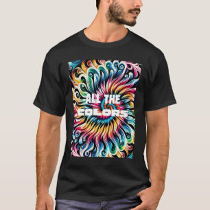 Tie-Dye Retro Wirbelnde Farben T-Shirt
