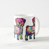 Tie-Dye-Rottweiler Kaffeetasse (VorderseiteRechts)