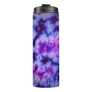 Tie-Dye-Schattierungen in Lila und Blau Thermosbecher