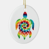 Tie Dye Schildkröte Keramik Ornament (Rechts)