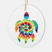 Tie Dye Schildkröte Keramik Ornament (Links)