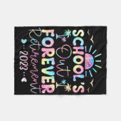 Tie Dye School's Out Forever Ruhestand Lehrer Fleecedecke (Vorderseite (Horizontal))