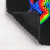 Tie-dye Shark Peace Sign Hipe Mousepad (Ecke)