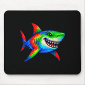 Tie-dye Shark Peace Sign Hipe Mousepad (Vorne)