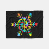 Tie Dye Snowflake Retro Hipe Christmas Holiday Xma Fleecedecke (Vorderseite (Horizontal))