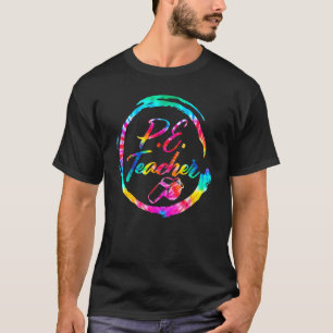 Tie Dye Sportlehrer PE Squad Rücken T T-Shirt