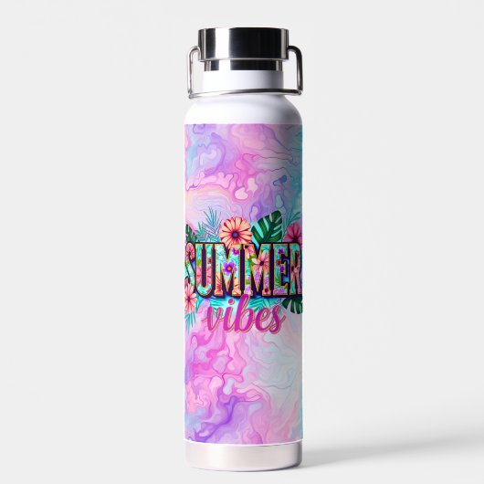 Tie-Dye Summer Vibes Trinkflasche (Rückseite)