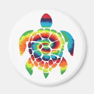 Tie Dye Turtle Magnet