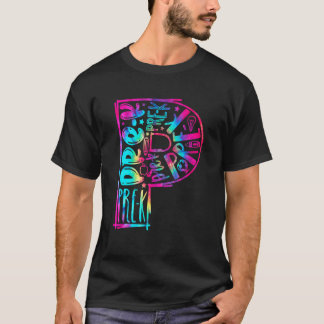 Tie-Dye-Typografie Pre-K-Schüler-Lehrer Zurück zur T-Shirt