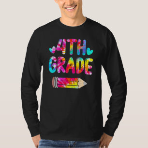 Tie Dye Vierte 4. Klasse Lehrer Schüler Erster Tag T-Shirt