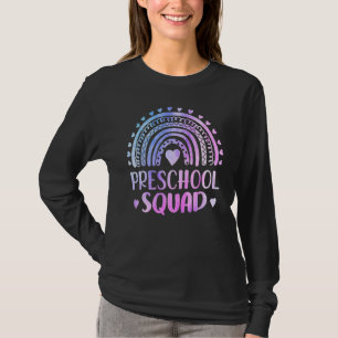 Tie Dye Vorschul-Squad-Lehrer Regenbogen Zurück z T-Shirt