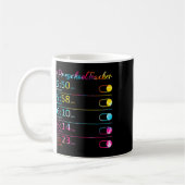 Tie-Dye-Vorschullehrer-Dankbarkeits-Wecker Kaffeetasse (Links)