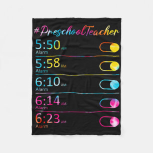 Tie-Dye-Vorschullehrer-Wecker zur Würdigung Fleecedecke