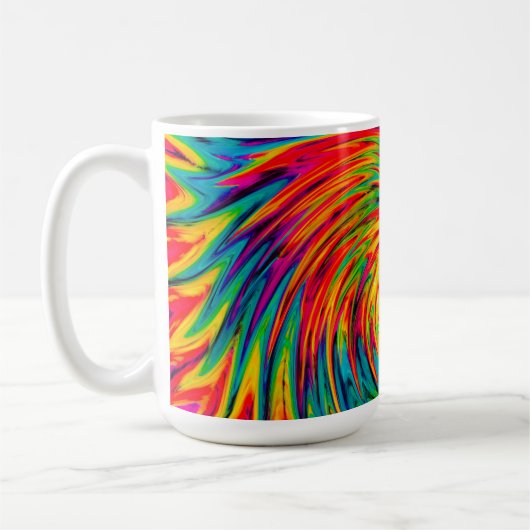 TIE DYE WIND ABSTRAKT KAFFEETASSE (Links)