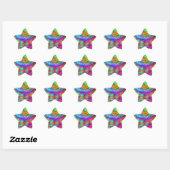 Tie Dye Ziel Stern-Aufkleber (Blatt)