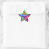 Tie Dye Ziel Stern-Aufkleber (Tasche)