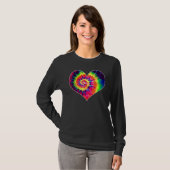 Tie Dyed Valentine's Day Shirt Cute Tye Dye Heart (Vorne ganz)