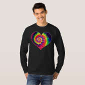 Tie Dyed Valentine's Day Shirt Cute Tye Dye Heart (Vorne ganz)