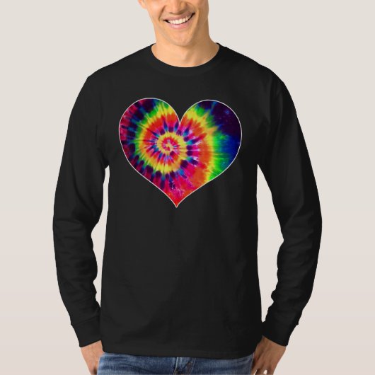 Tie Dyed Valentine's Day Shirt Cute Tye Dye Heart (Vorderseite)