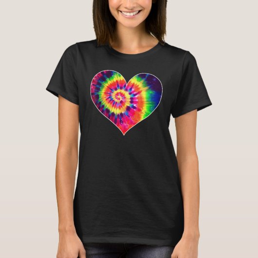 Tie Dyed Valentine's Day Shirt Cute Tye Dye Heart (Vorderseite)